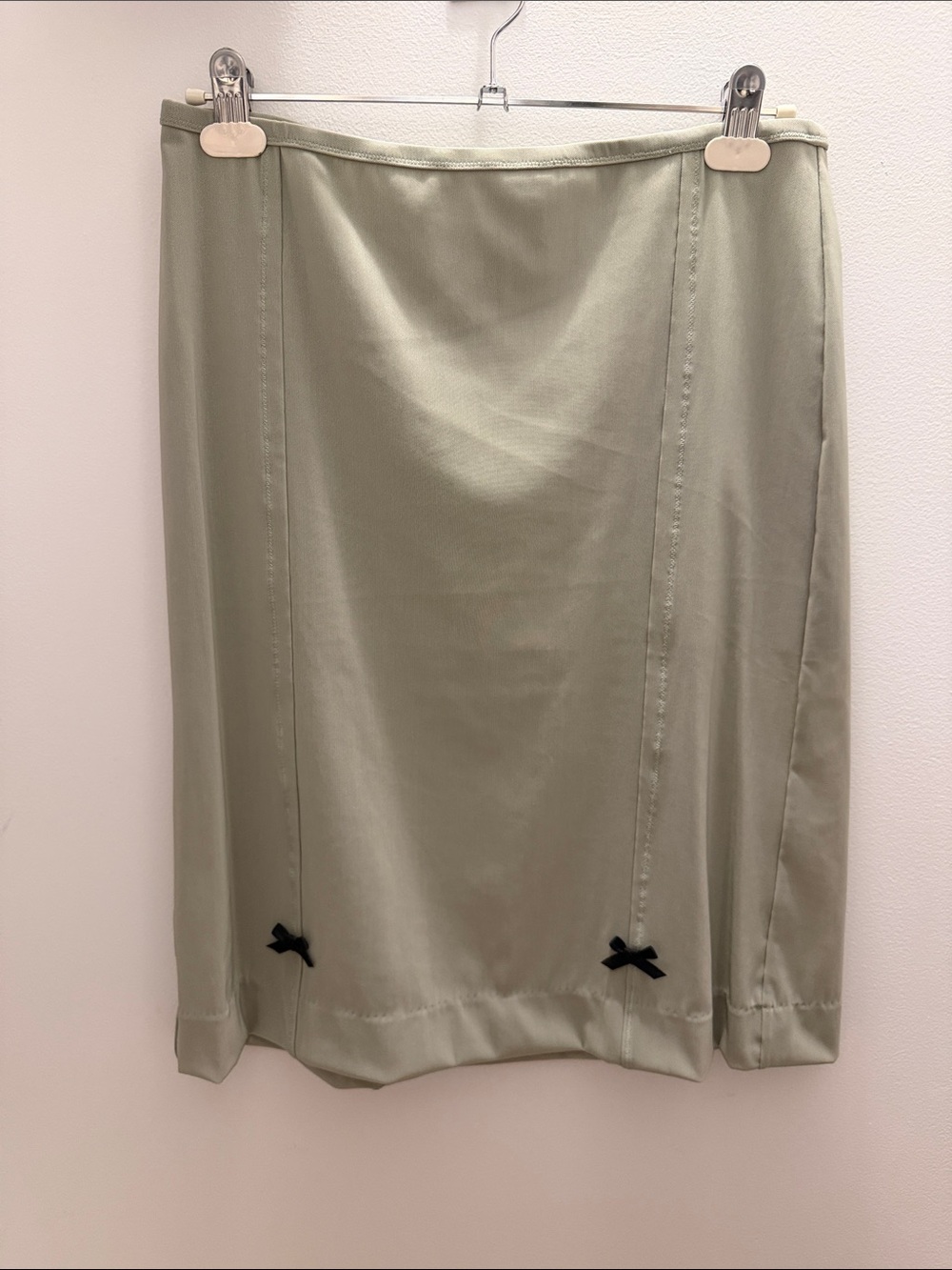 H&M Studio Sage Green BOW-DETAIL MESH SKIRT